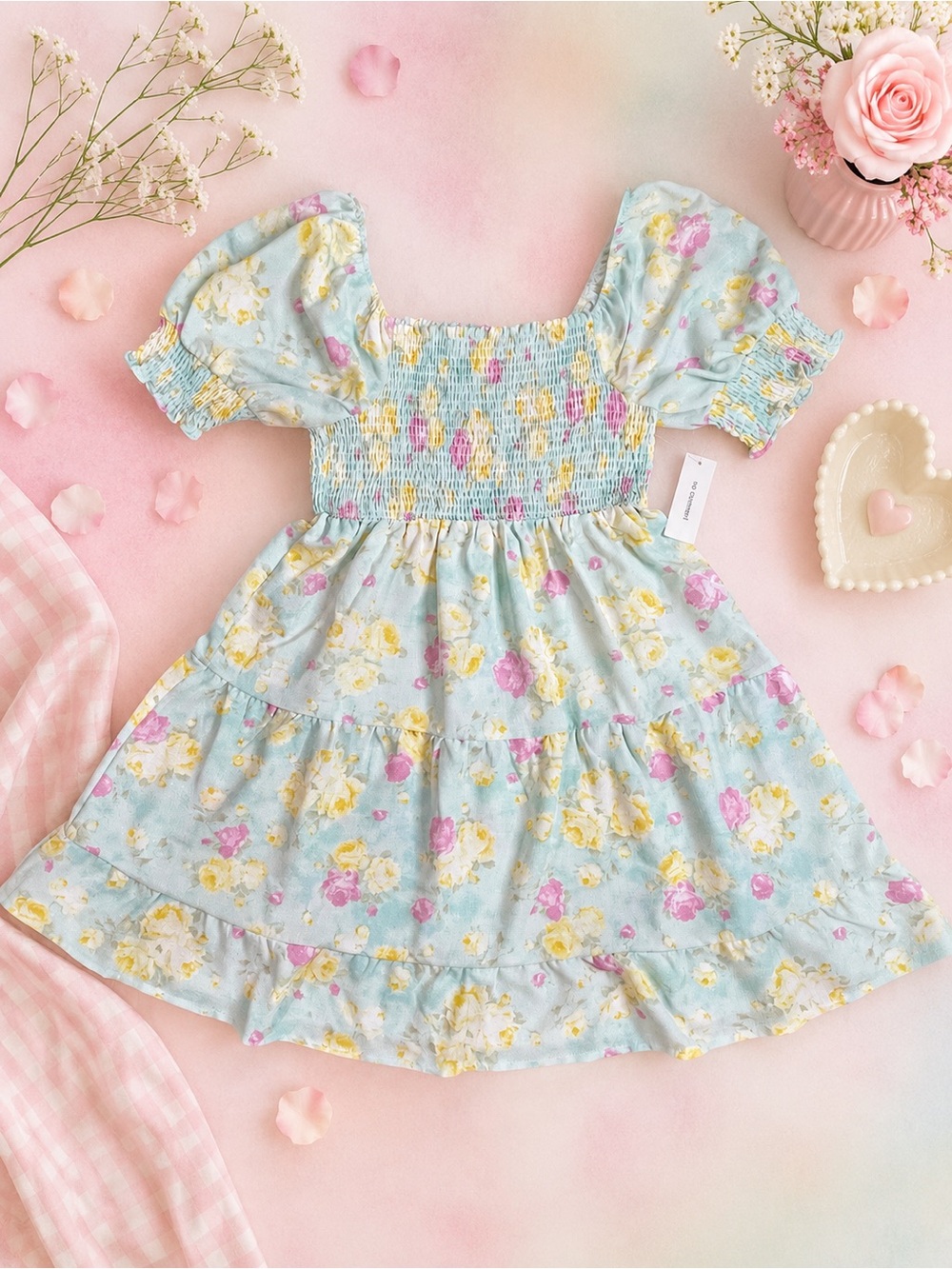 🌸 No Comment Floral Smocked Mini Dress